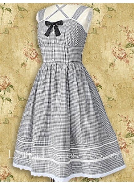 Classic Cotton Scalloped-Edge Empire Lolita Dress With Ruffles Style