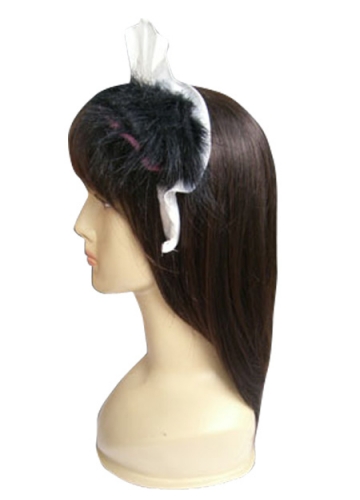 White And Black Polyester Fake Ears Lolita Headband