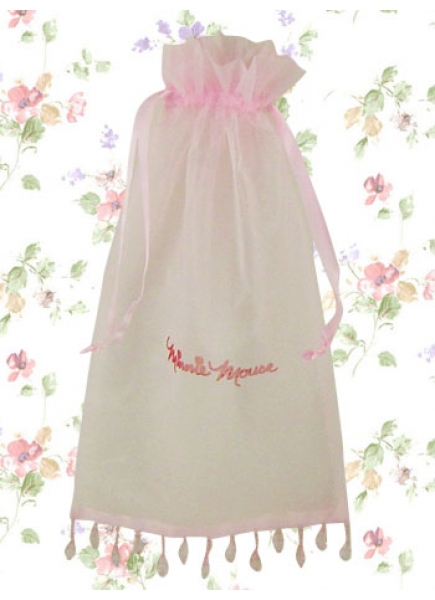 Cute Pink 31*18cm Hand Beading Lolita Organza Bag