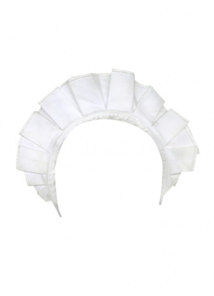 Lovely White Cotton Polyester Maidservant Headband