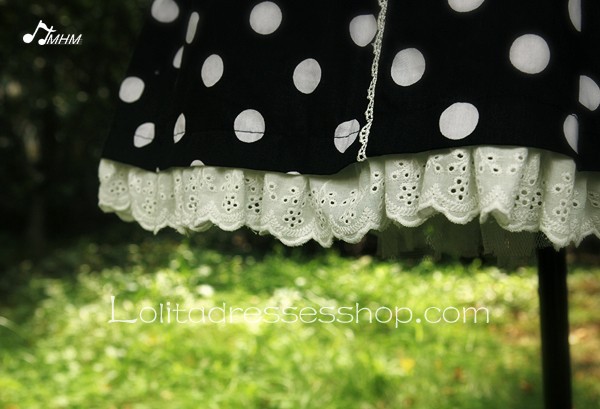 Black Cotton Straps White Blouse And Sleeveless Lolita Dresses