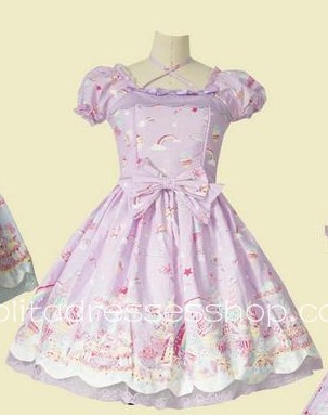 Sweet Cotton Dream of Lolita Milky Planet Lolita Dress