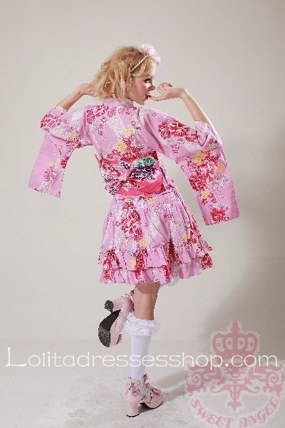 Pink Wa Kimono Outfit