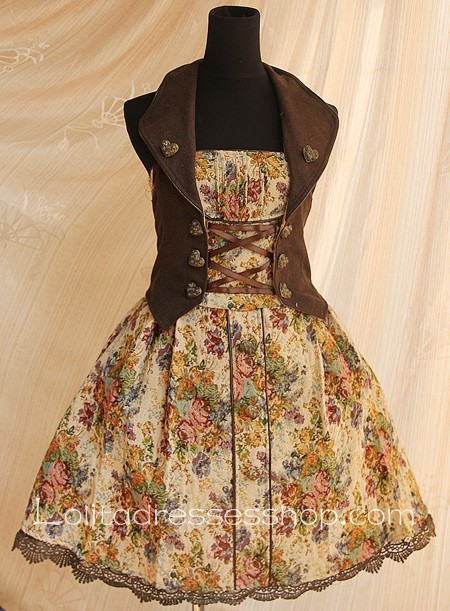 Lolita Dress with Flowers Prints from Infanta