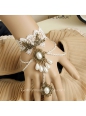 Luxurious White Beadings With Ring Lolita Bracelet