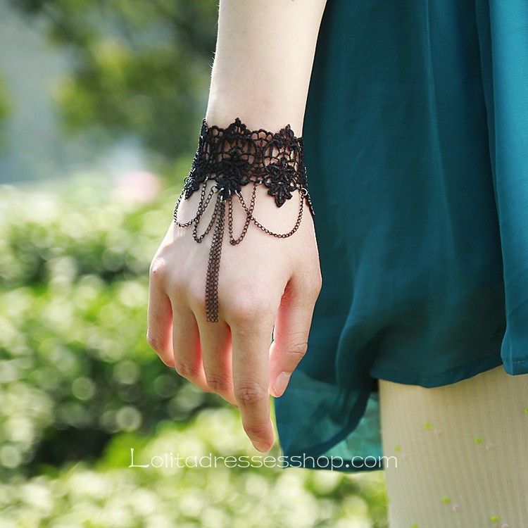 Black Lace Lolita Bracelet