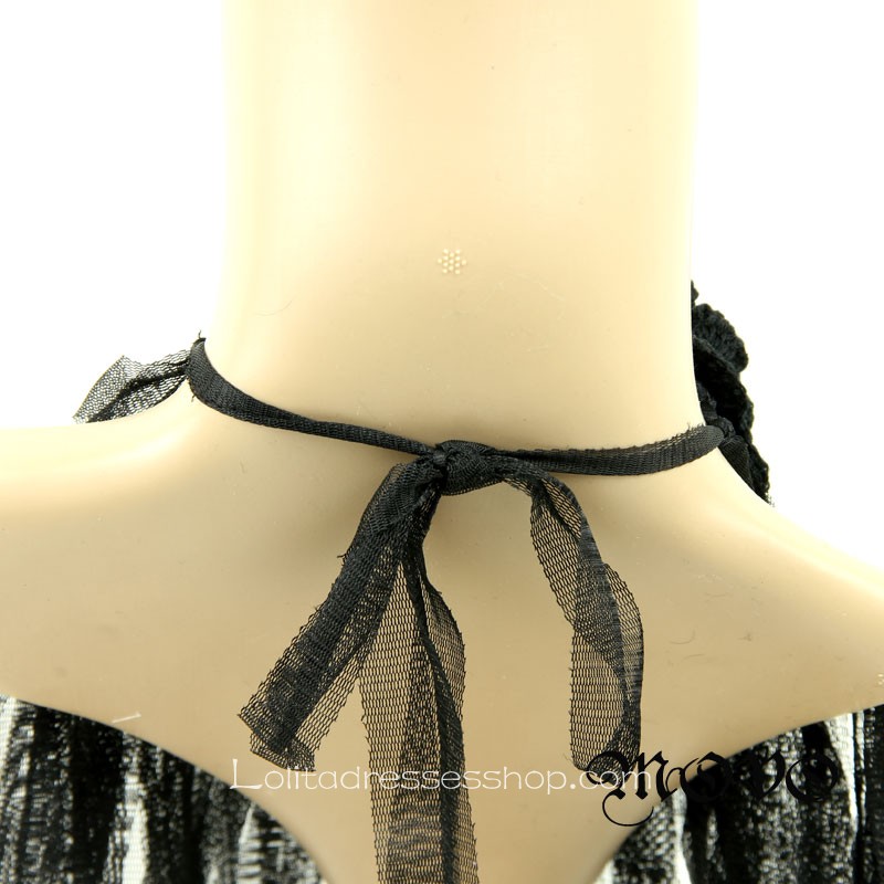 Gorgeous Black Lace Tassel Necklace