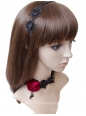 Vampire Fashion Black Lace Flower Female Short necklace