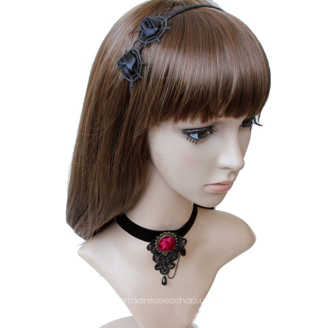 Gothic Lolita Style Fashion Black Lace Necklace