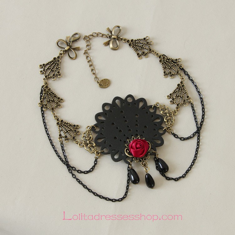Lolita Gothic Style Black Dress Costume Party Necklace