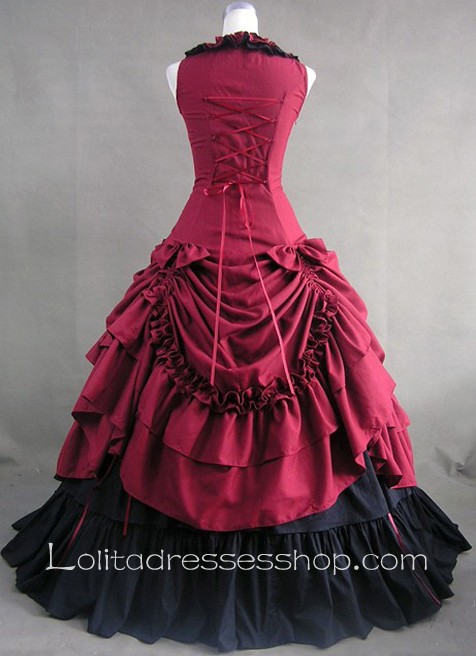 Luxuriant Prom Tiers Ruffle Sleeveless Gothic Victorian Lolita Dress
