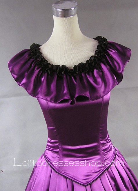 Luxuriant Purple Ruffled Vintage Gothic Victorian Lolita Dress