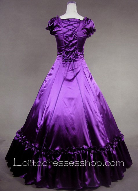 Luxuriant Purple and Black Gothic Victorian Lolita Dress