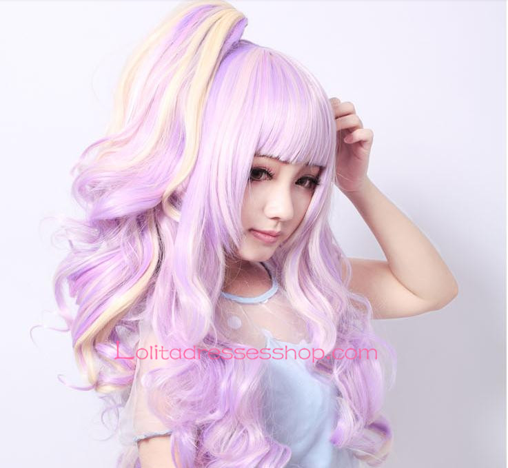 Lolita Curly Purple Sweet Girl Maid Cute Cosplay Wig