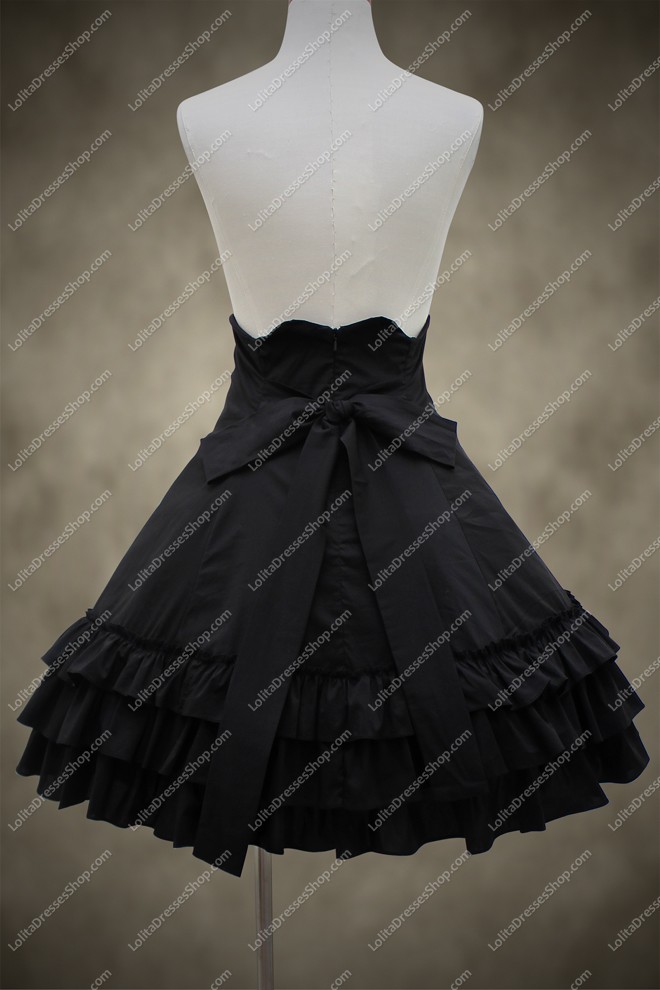 Cheap High Waist Black Flouncing Lolita Skirt Sale At Lolita ...