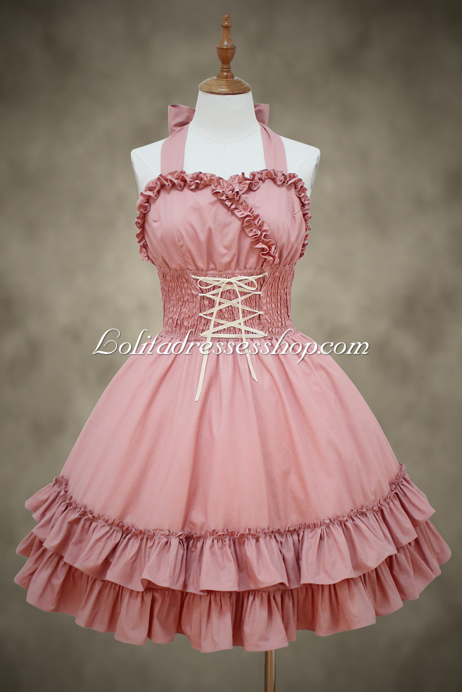 Beautiful Ladies Pink Straps Sweet Lolita Dress