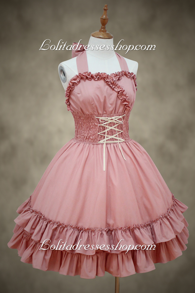 Beautiful Ladies Pink Straps Sweet Lolita Dress