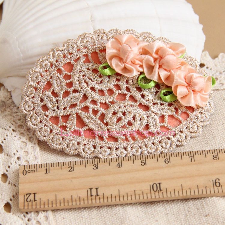 Elegant Pink Flower Lolita Headdress Barrette