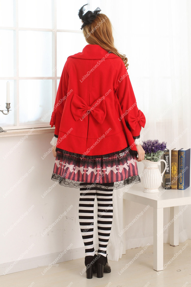 Sweet Red Short Wool blended Lolita Coat