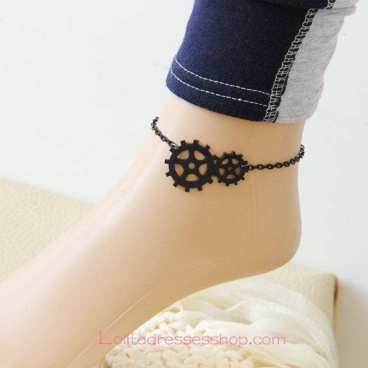 Lolita Punk Fashion Simple Black Foot Jewelry