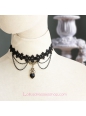 Lolita Fashion Lace Sweet Peach Heart Necklace