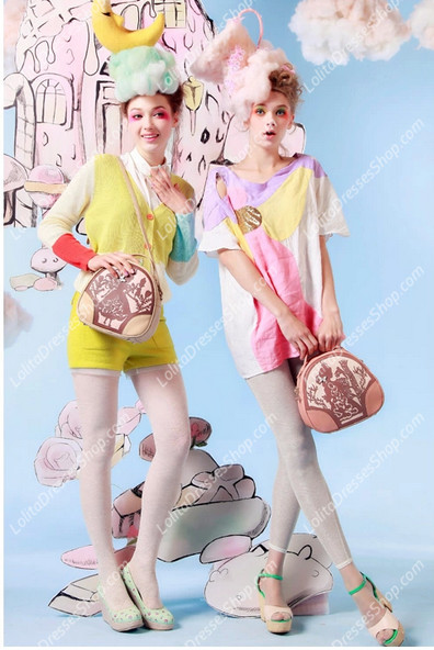 Pink Retro Floral Girls Lolita Bag