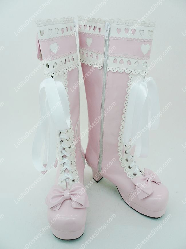 Sweet Princess Bowknot and Lace Lolita Boots