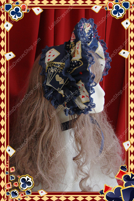 Sweet Cotten JSK Card printing Infanta Bonnet BB Lolita Hat