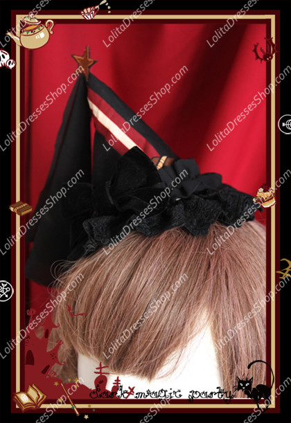 Sweet Cotten Dark Magic Party Infanta Lolita Wizard Hat