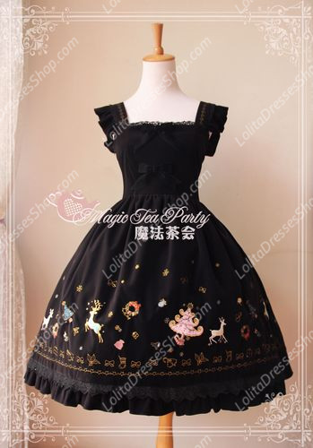 Sweet Magic Tea Party JSK Floral Christmas Embroidery Lolita Dress