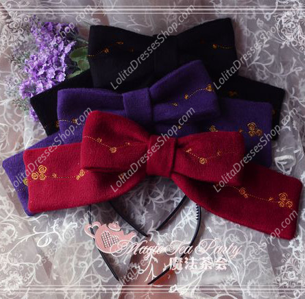 Sweet Magic Tea Party JSK Floral Gplden Embroidery Lolita Headband