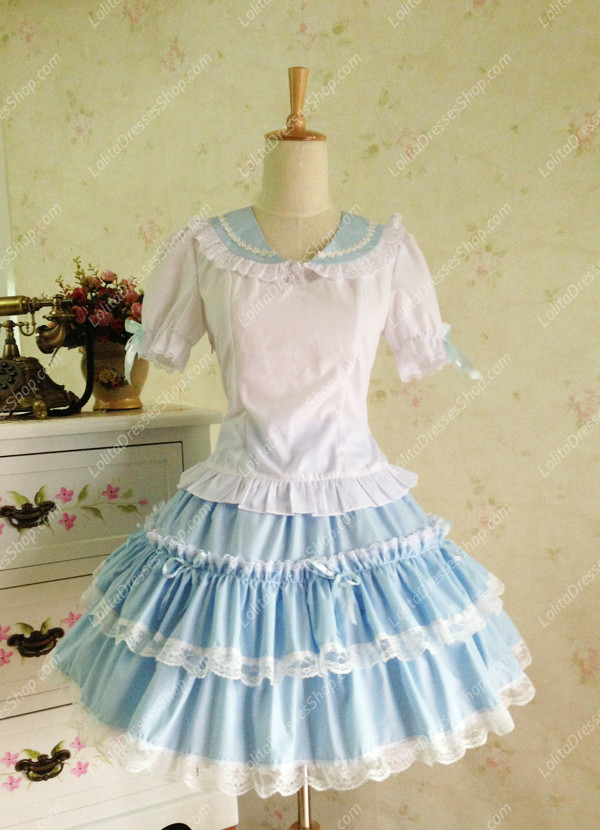 Sweet Cotten Salior Three piece-suit Lolita Dress