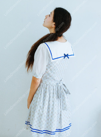 Sailor preppy chic Vintage peaceful sea cotton Lolita Dress