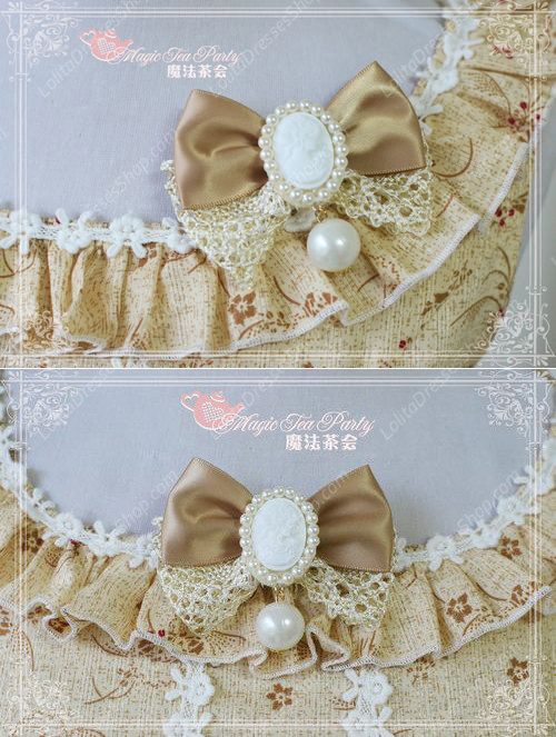 Sweet Elegant Jewel Knot Lace Cotton Magic Tea Party Lolita Breastpin