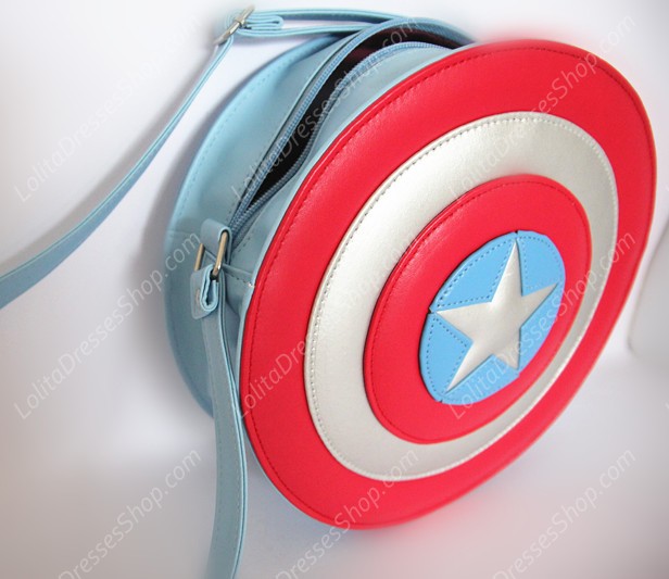 Captain America Shield PU Lolita Bag