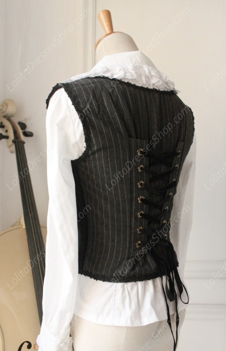 Gothic Retro Fishbone Breast Care Lolita Vest