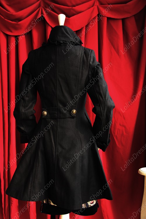Sweet Cotten Double Breasted Faux Two Stand Collar Infanta Lolita Overcoat