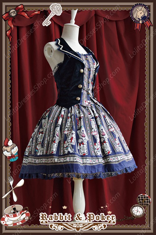 Sweet Cotten Rabbit&Poker Infanta Lolita Vest
