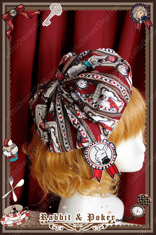 Sweet Cotten Rabbit&Poker Infanta Lolita Pumpkin Hat