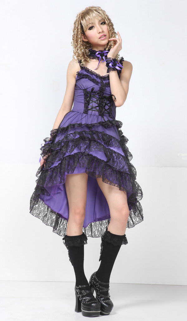 Chiffon Sling Backless Lace Cake GLP Lolita Dresses