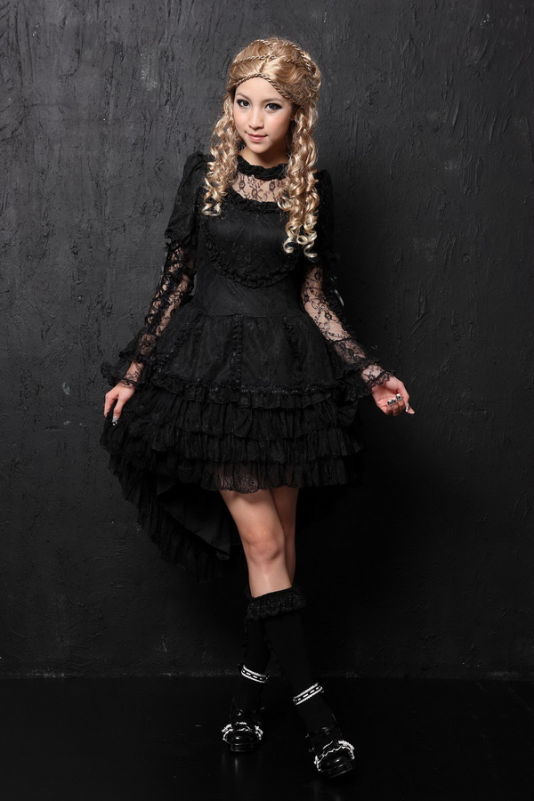 Sweet Flounced Lace Long Sleeves GLP Lolita Dresses