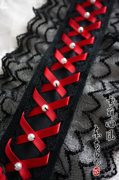 Elegant Embroidery Qi Chess Story Lolita Headwear