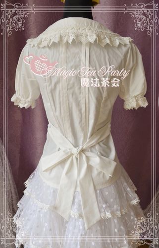 Cultivates qi Cotton Lace Magic Tea Party Lolita Blouse Short Version