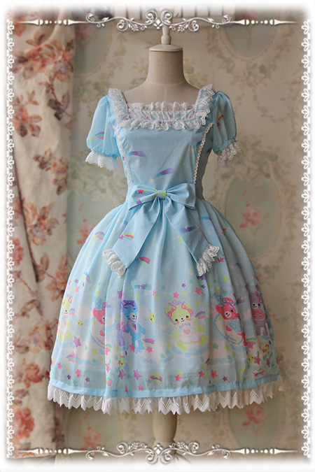 Sleeping Bear Infanta Chiffon Lolita OP Dress