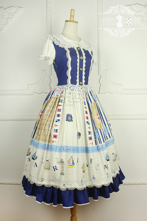 Sailor Style Miss Point Sweet Lolita Jumper Dress
