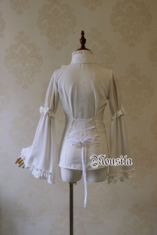 White Gothic Long Sleeve Mousita Lolita Shirt