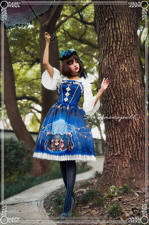 Freak Show Printed Surface Spell Lolita Jumper Dress