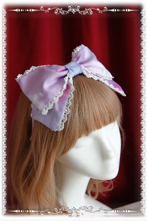 Rainbow Cotton Candy Sweet Infanta Lolita Headbow