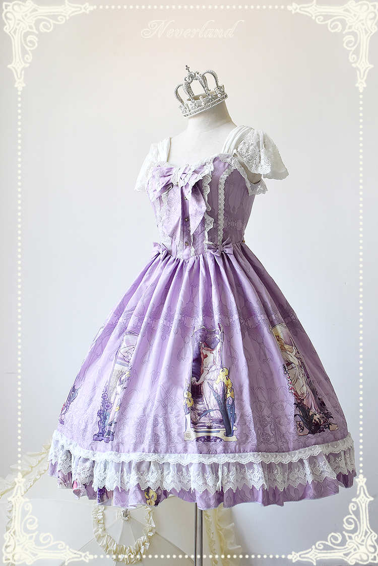 Maiden in May Neverland Lolita Fly Sleeves High Waist OP Dress