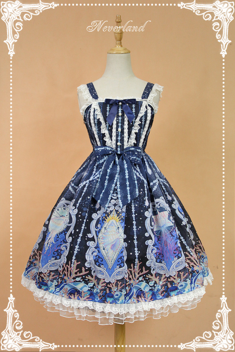 Crystal Palace High Waist Neverland Lolita JSK Dress